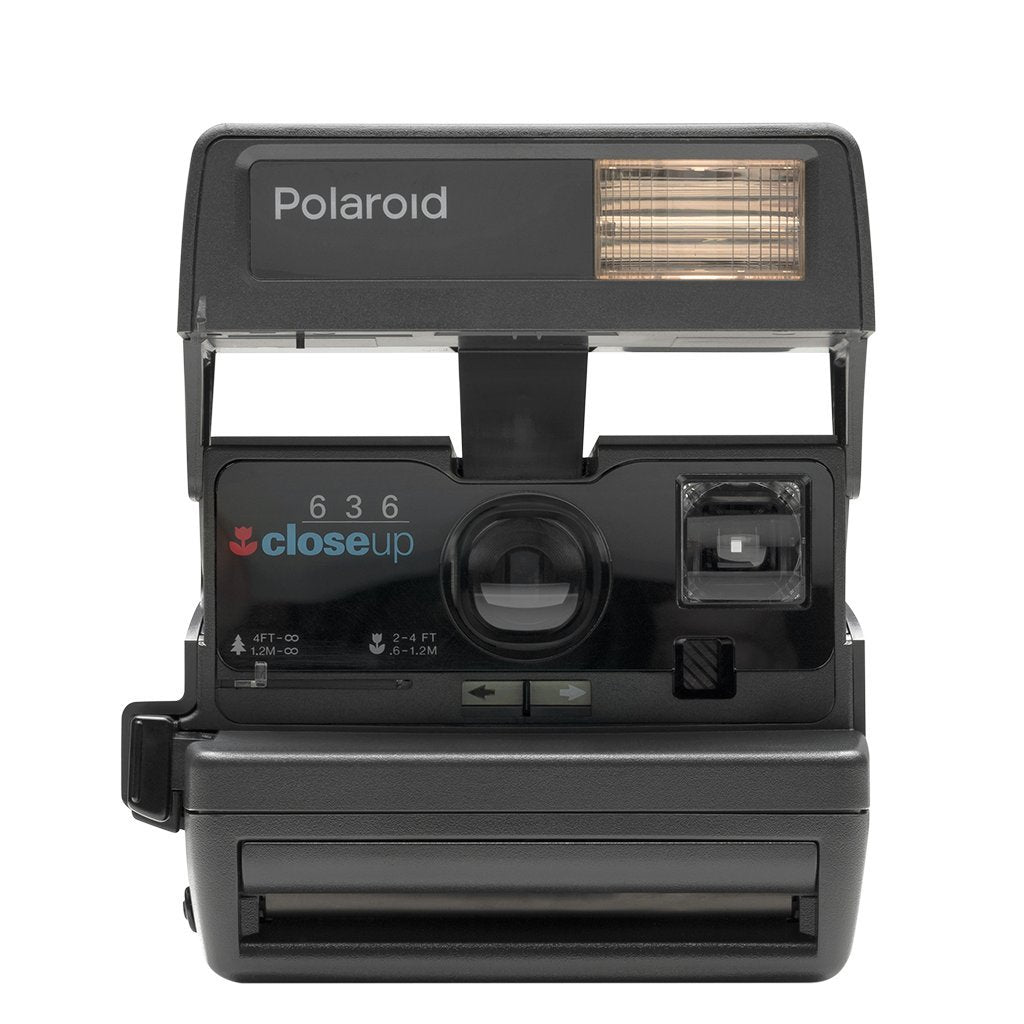 Polaroid 600 OneStep front view showing camera face and easy operation benefit
