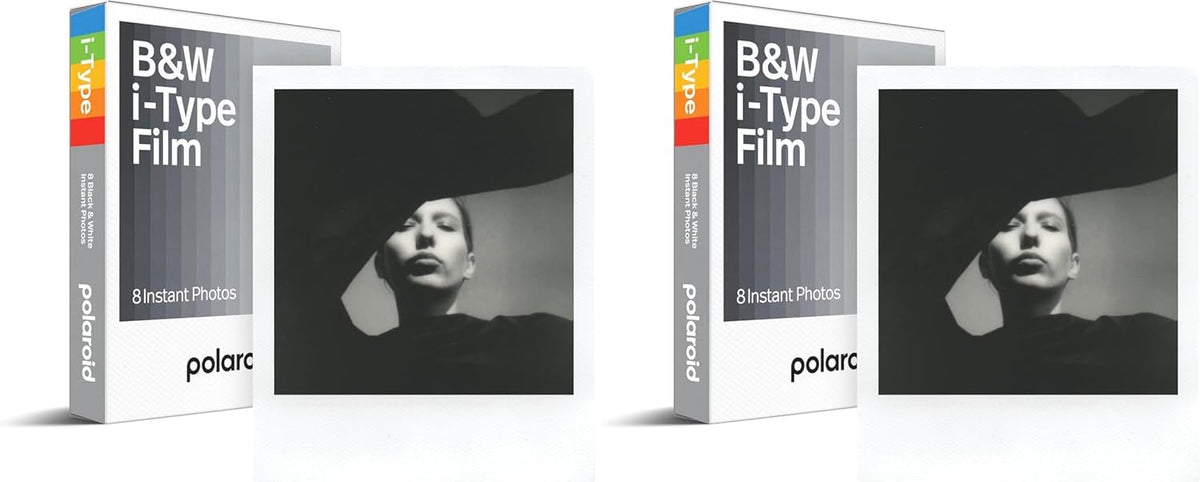 The Imaging World polaroid black & white single exposed sheet with crisp white border benefit