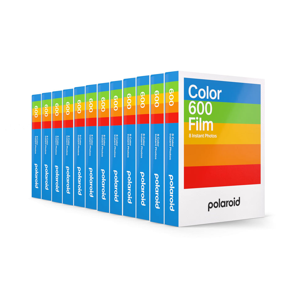 Polaroid Color Film 600 96 photos box delivers classic instant memories in bright color.