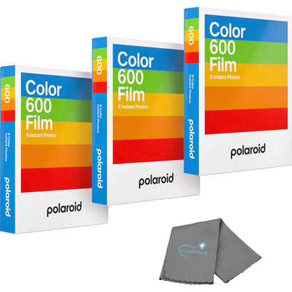 Polaroid color film 600 pack front view, ideal for vibrant vintage-style images.