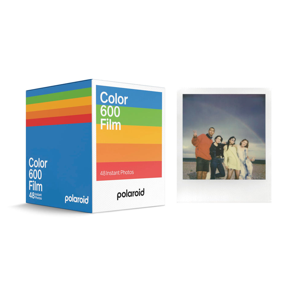 Polaroid Color Film 600 bulk pack box showing 48 photos, ideal for bulk shooting sessions.