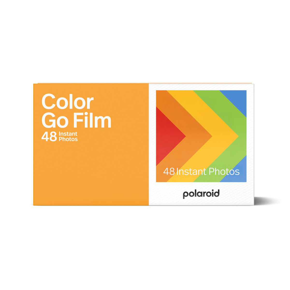 Bulk film pack for Polaroid Go offering 48 photos for on-the-go creativity.