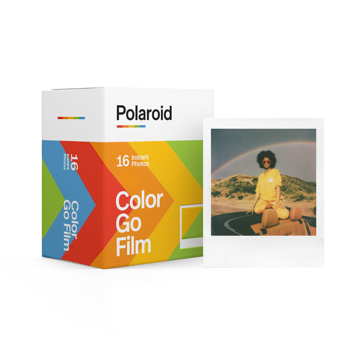 Polaroid Go color film 5-pack inside box ready for on-the-go shoots