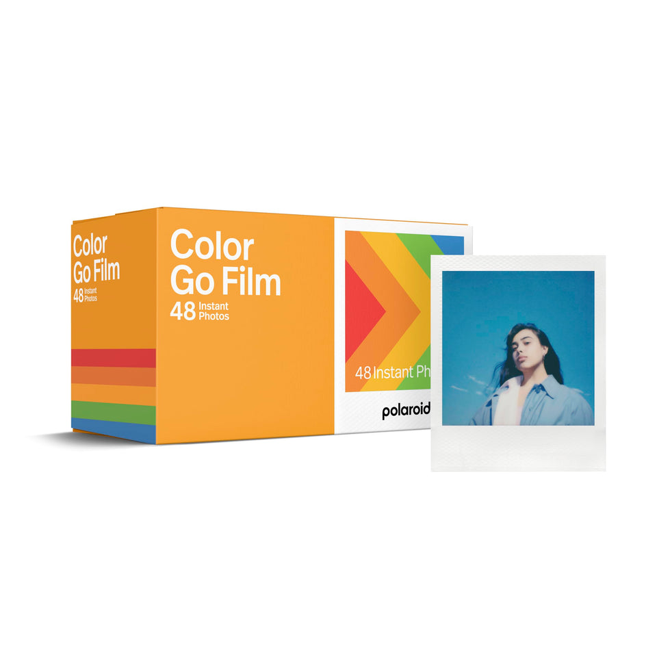 Polaroid Go color film with white frame ready for quick, vibrant instant memories.