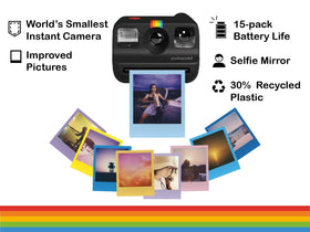 Polaroid Go color film double pack with packaging visible — Polaroid instant prints ready