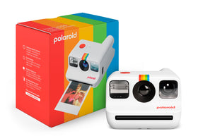 Polaroid Go Gen 2 mini camera in white, a wearable companion for on-the-go photography.