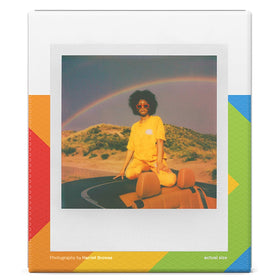 Polaroid GO 16-color prints in glossy white frames ready to share
