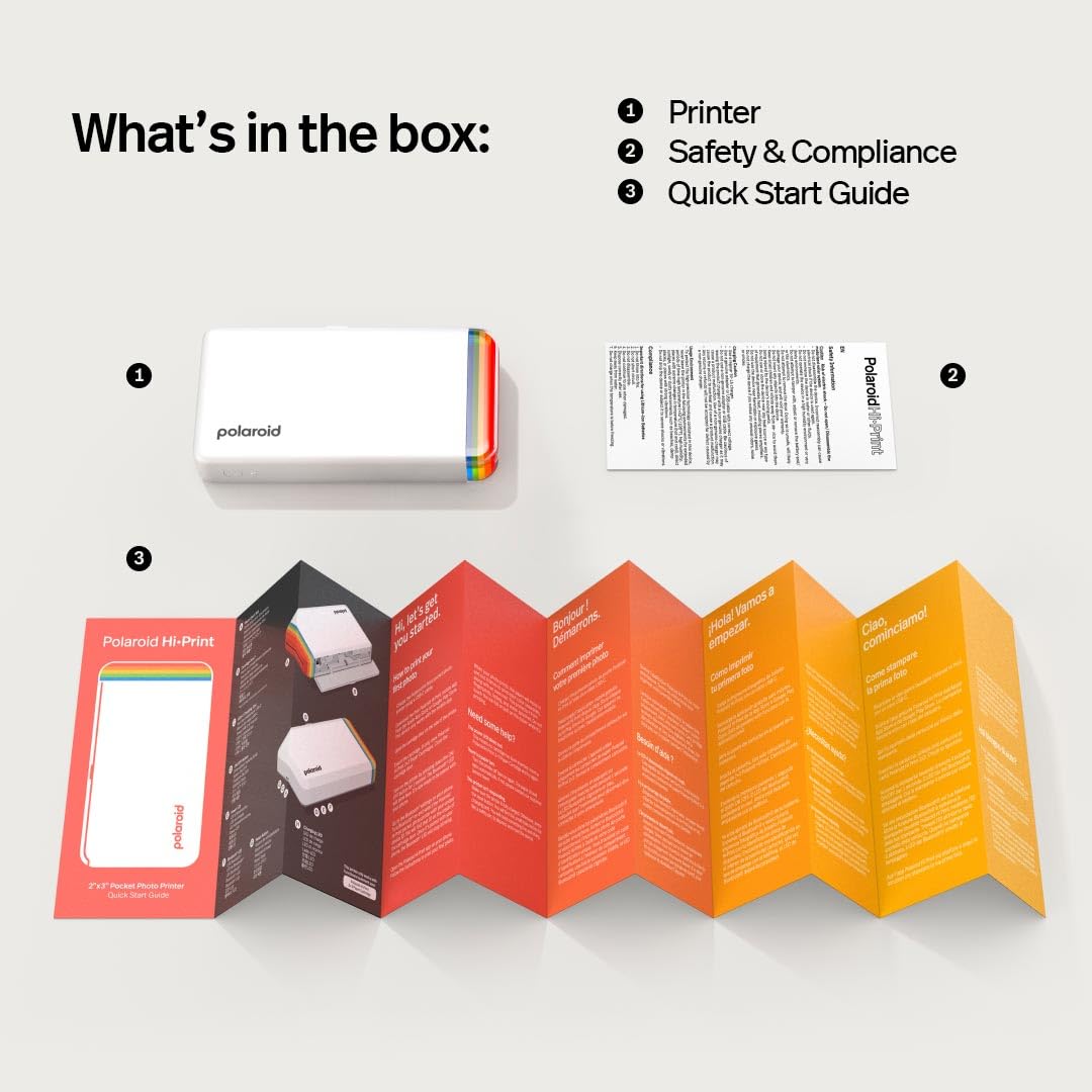 Compact design fits in a bag for travel with Polaroid Hi-Print 2nd Gen.