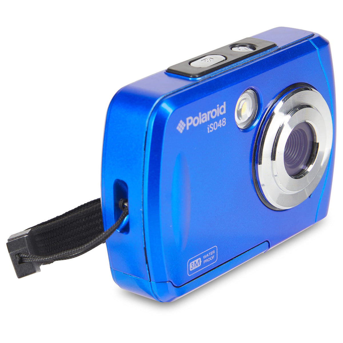 Polaroid IS048 lens closeup highlighting durable optics for clear images