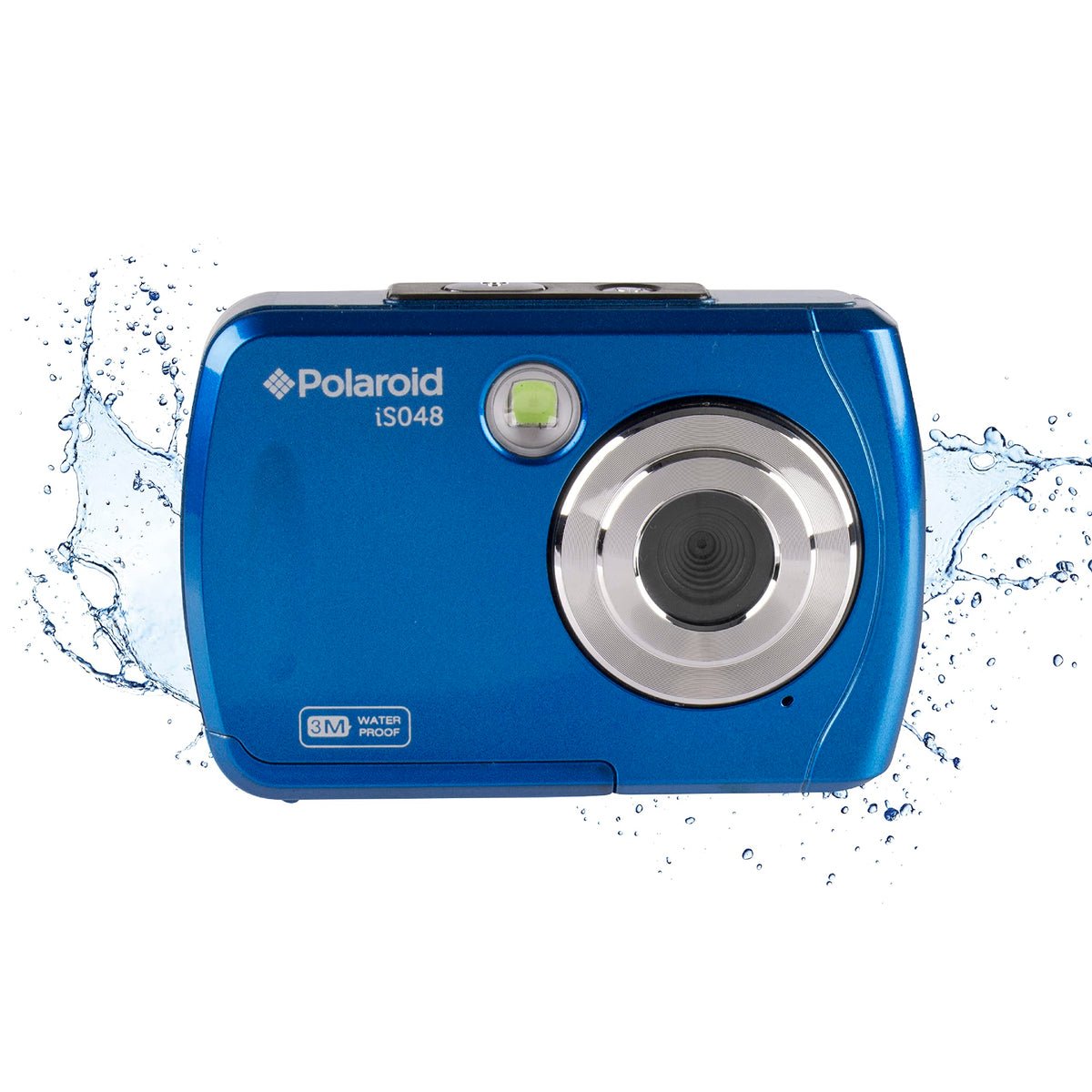 Polaroid IS048 side controls showing easy buttons for simple operation