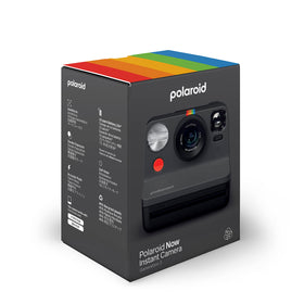 Polaroid Now 2nd Gen included neck strap and USB-C cable for quick setup.