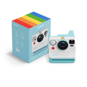 Polaroid Now 3rd Gen Arctic Blue front view for instant memories on the go.