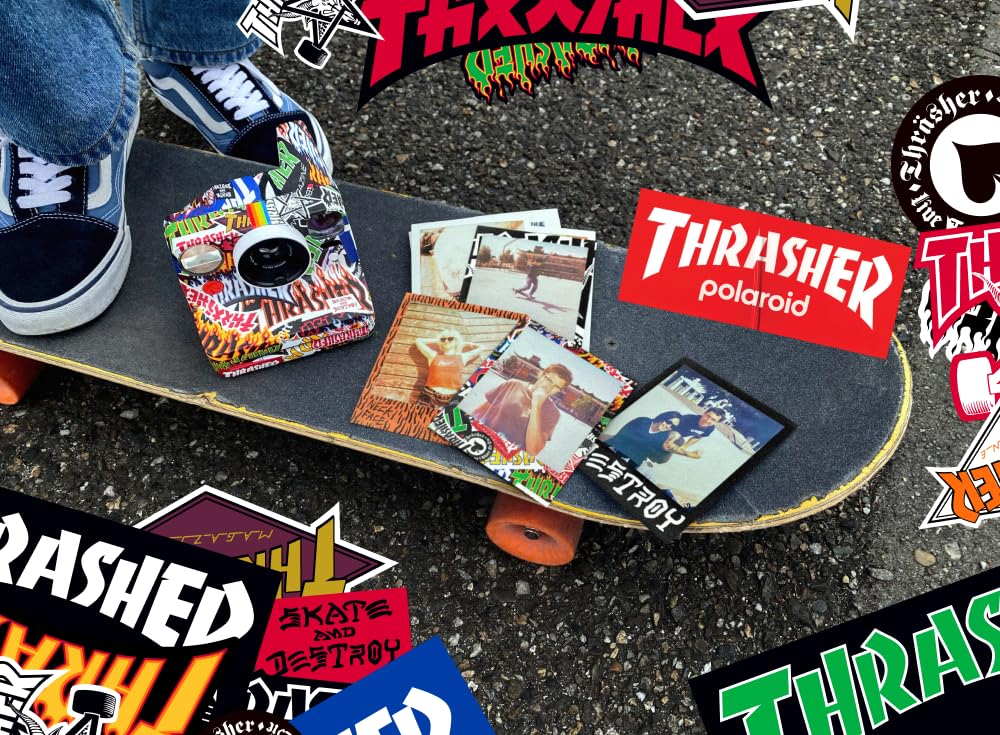 Six color palette of Polaroid Now 3rd Gen Thrasher Edition for expressive styling