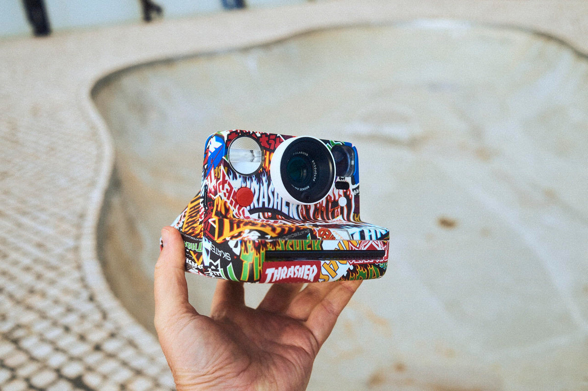 Thrasher Edition Polaroid Now with USB-C rechargeable power and durable build