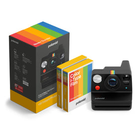 Polaroid Now+ 3rd Gen camera front view, ready for vintage‑inspired photography.