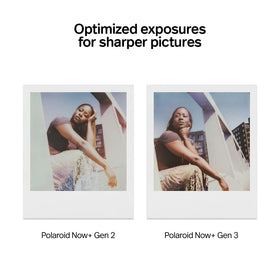 Polaroid Now+ 3rd Gen in use with a hand ready to capture a candid moment