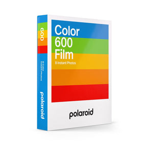 Polaroid color square photo sample on white border showing vibrant tones