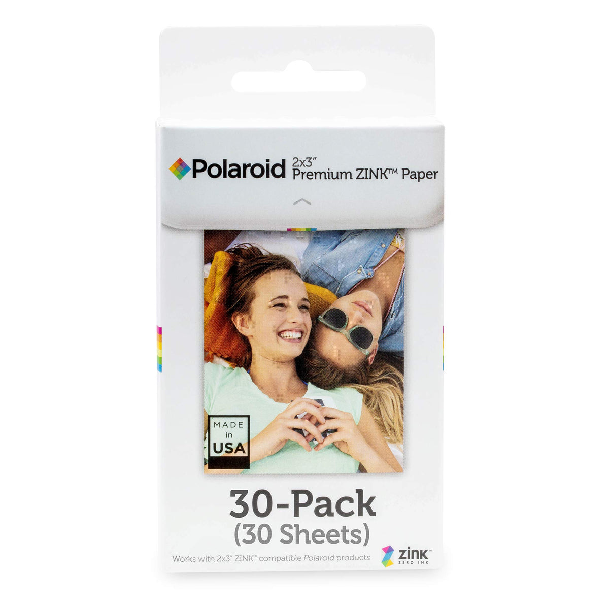 Polaroid ZINK paper 2x3 with bright colors for vibrant prints.