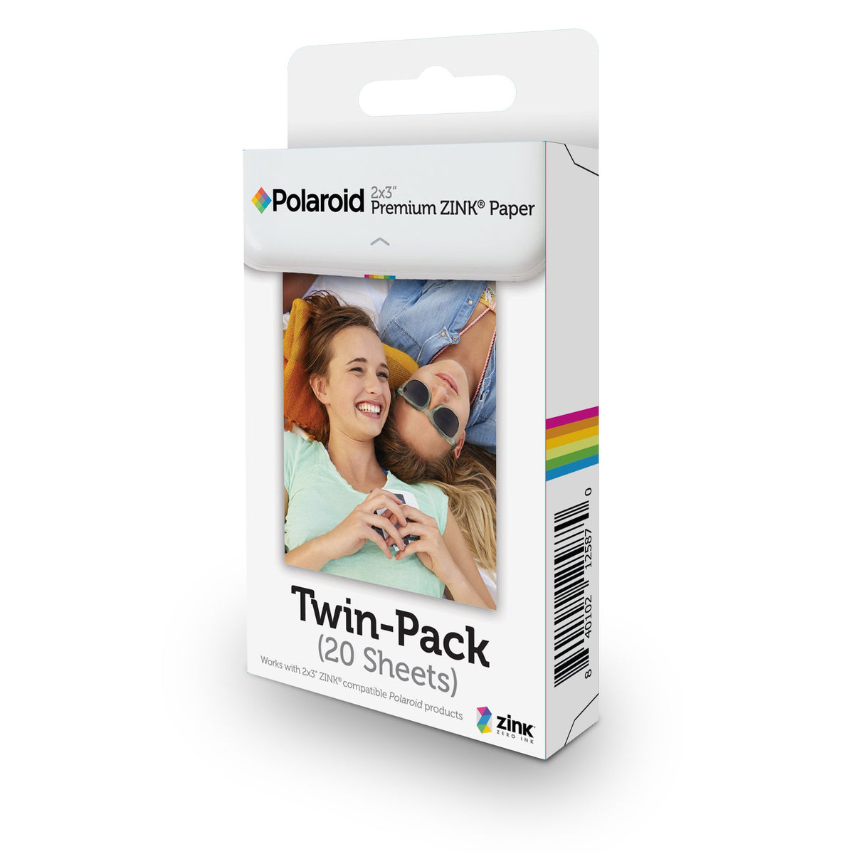 Polaroid ZINK paper front-pack view for quick instant prints