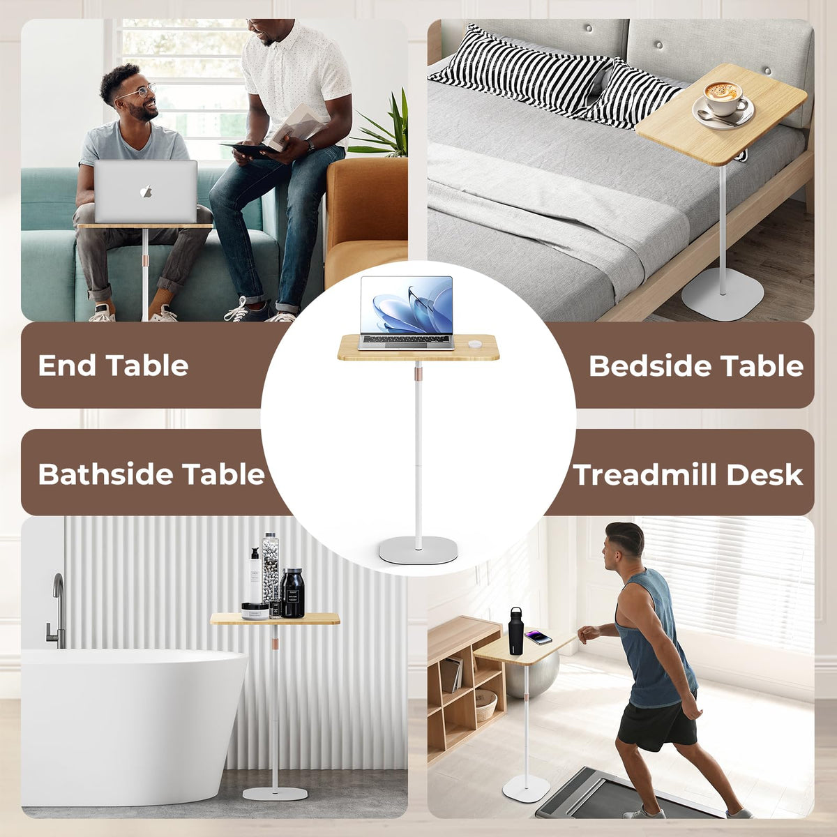 POLESTO desk used in the kitchen beside counters for quick tasks