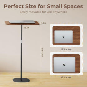 POLESTO used as bedside table illustrating convenience and space-saving benefit