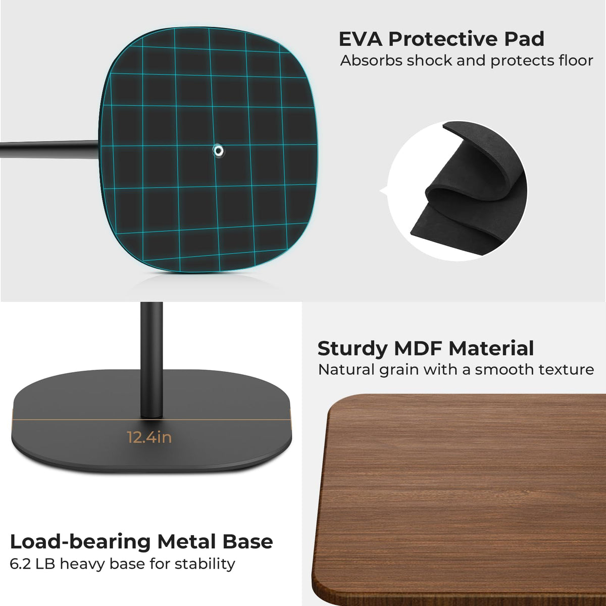 POLESTO in living room setting demonstrating versatile positioning and usability benefit