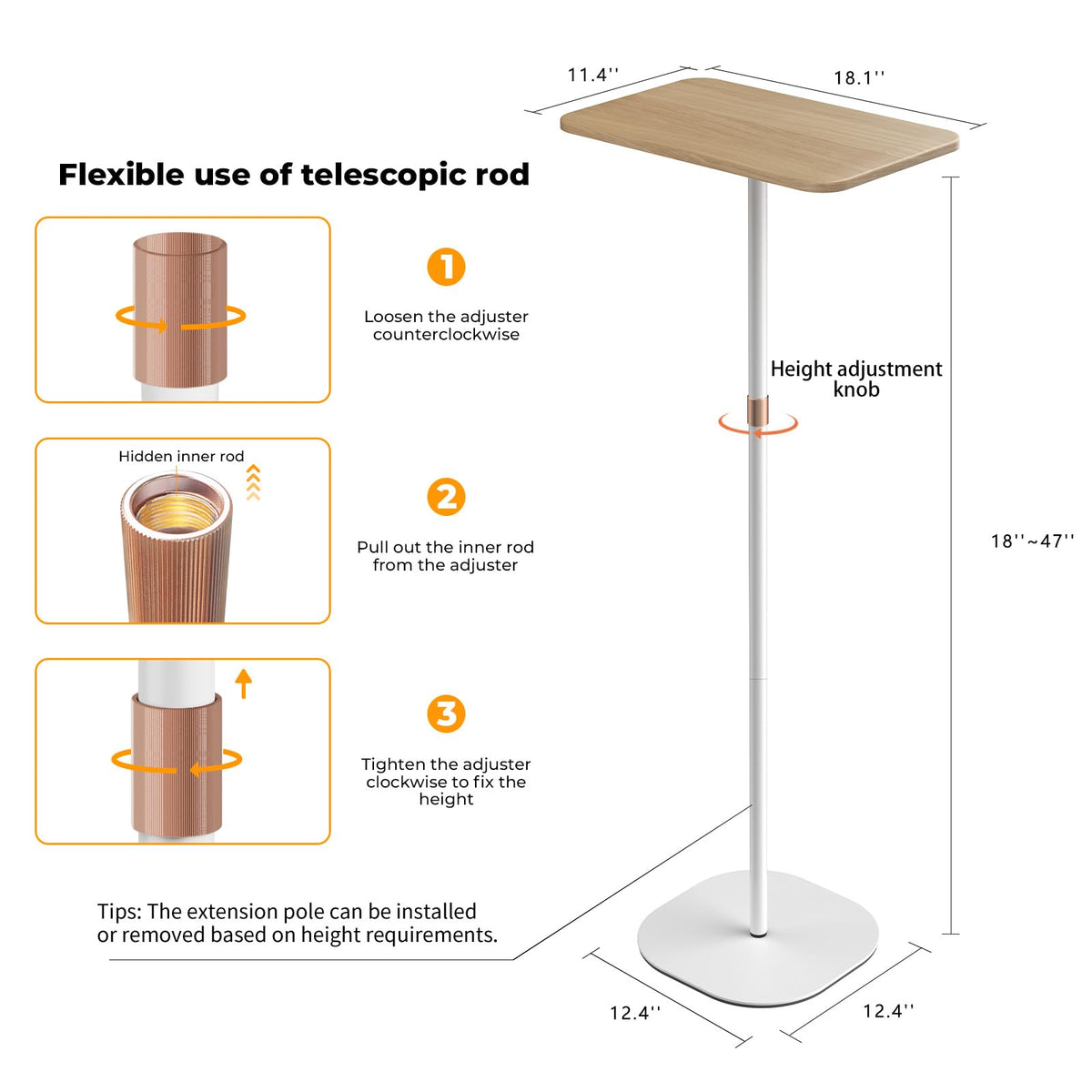 POLESTO quick-assembly package enables fast setup and easy storage
