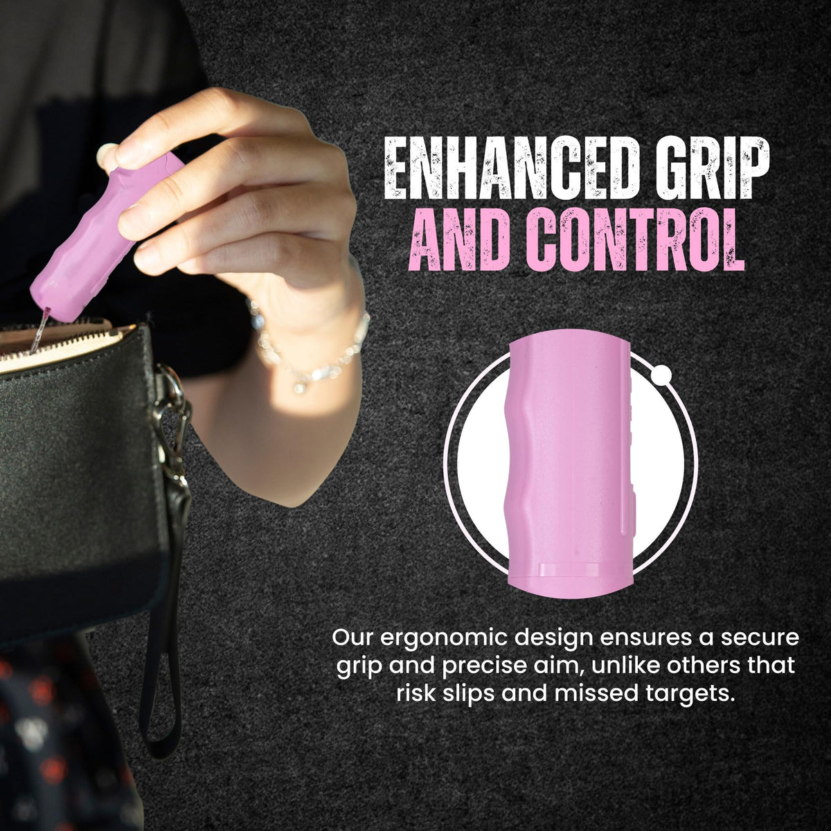 Police Magnum pink keychain alarm for everyday safety on the go.