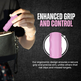 Police Magnum pink keychain alarm for everyday safety on the go.