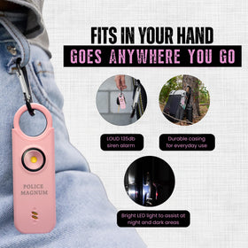 Police Magnum pink LED strobe light helps locate you in the dark.