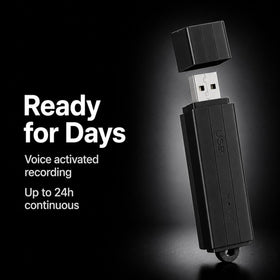 POLICE tech P USB voice recorder HQ options for higher fidelity