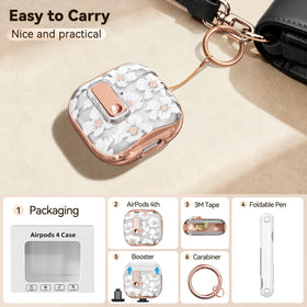 Polislime AirPod 4 case lily pattern adds elegant gift appeal