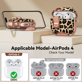Polislime AirPods 4 built-in stand for hands-free viewing