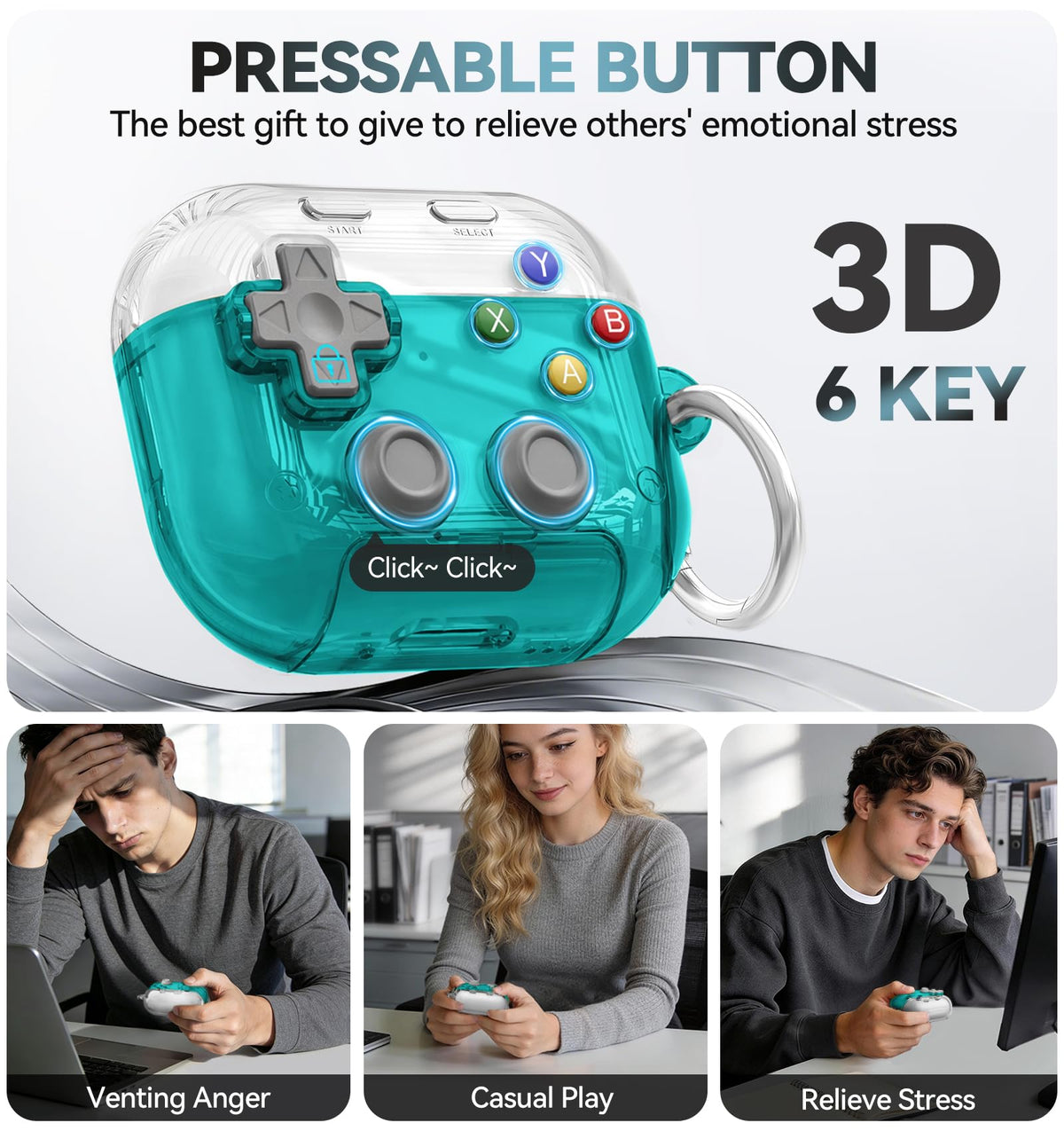 Polislime AirPods 4 case with built-in phone stand for hands-free use.