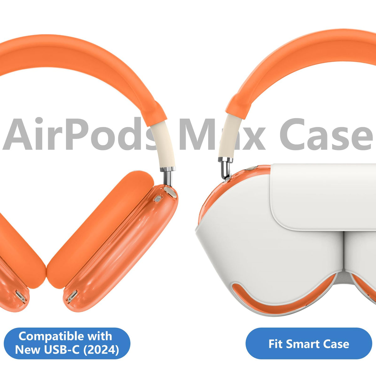 Polislime AirPods Max 2/1 top cover displays abrasion-resistant silicone layer.