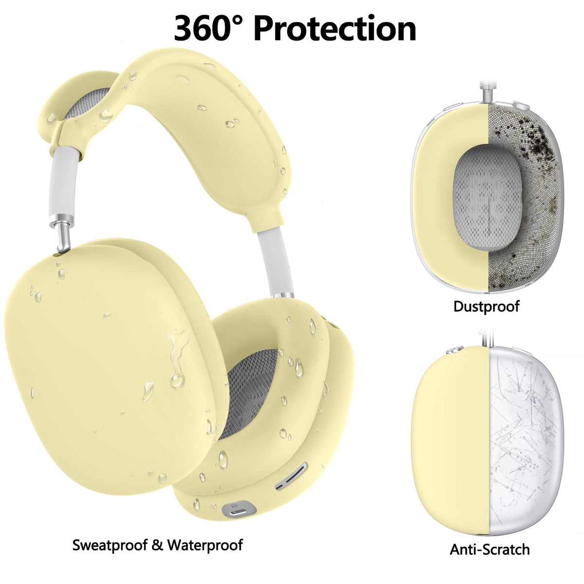 Polislime silicone full-case for AirPods Max 2/1 protects from drops and scratches.
