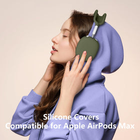 AirPods Max silicone case in army green is waterproof and sweatproof