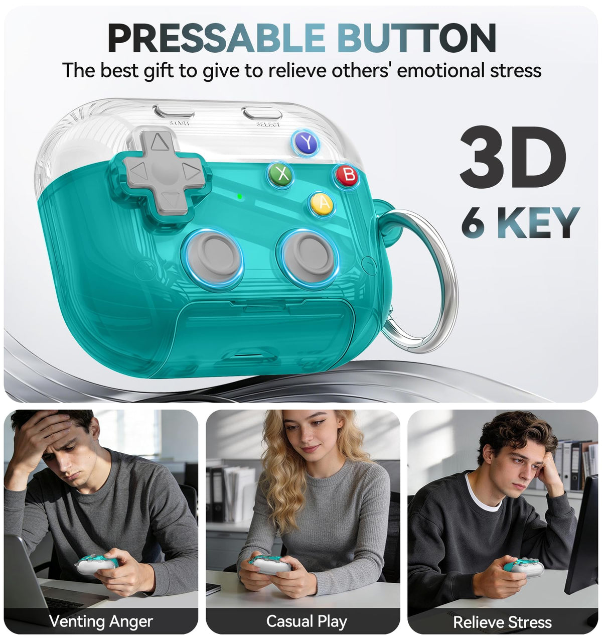 Polislime AirPods Pro 3 case 3D-pop-fidget-key offers playful focus