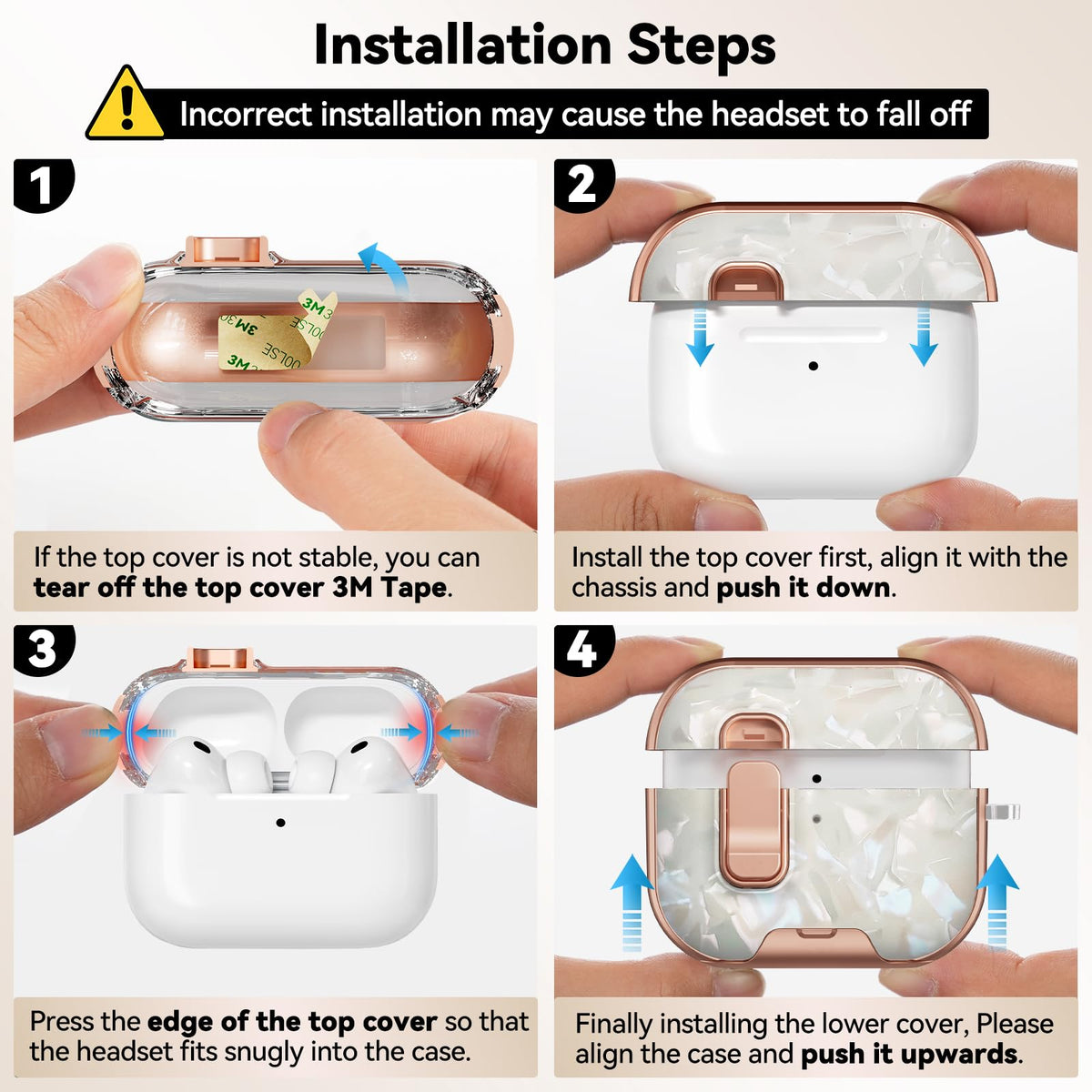 Polislime AirPods Pro 3 case includes keychain and cleaner kit.