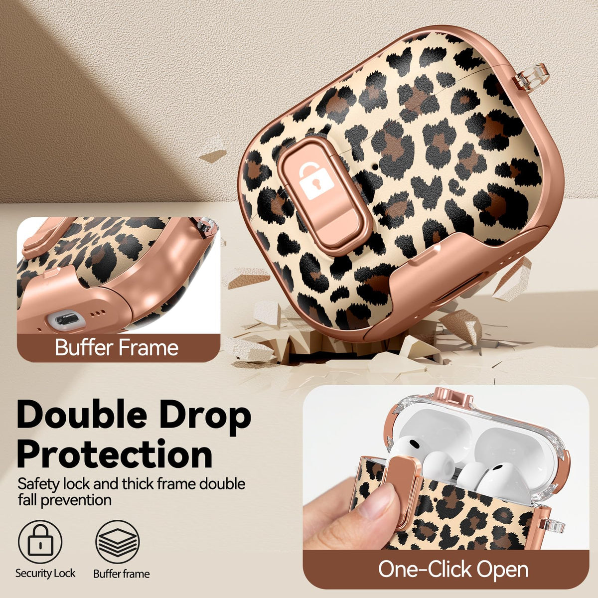 Polislime AirPods Pro 3 case with built-in stand enables hands-free use.