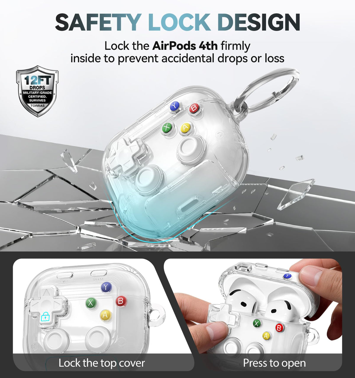 Polislime AirPods Pro 3 case clear shell showcases original AirPods design.