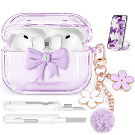 Polislime AirPods Pro 3 Case en clear purple protects the shell while showing the original design.