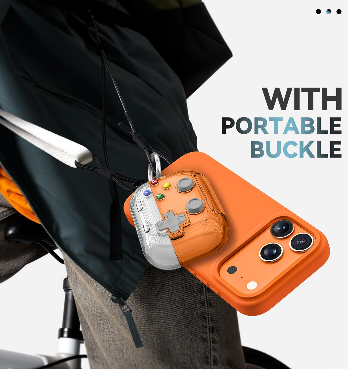 Polislime AirPods Pro 3 case shows the crystal-clear exterior while protecting the AirPods.