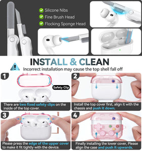 Polislime AirPods Pro 3 case bundle includes cleaning pen, keychain, booster