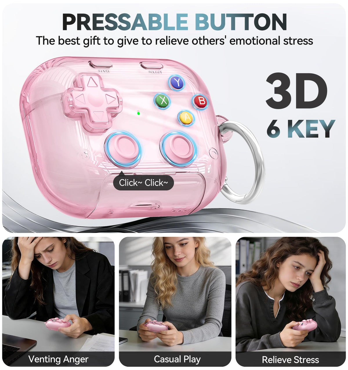 Polislime AirPods Pro 3 case built-in stand for hands-free viewing