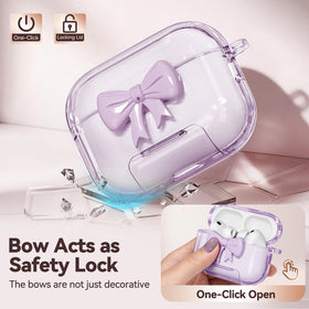 Polislime AirPods Pro 3 Case with built-in stand for hands-free viewing.