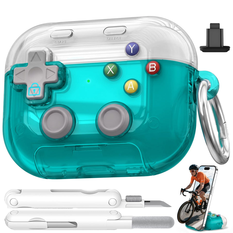 Polislime AirPods Pro 3 case pressable-button demonstrates tactile stress relief