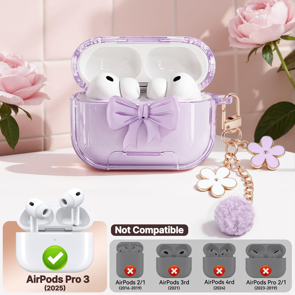 Polislime AirPods Pro 3 Case with safety lock keeps the lid closed securely during travel.