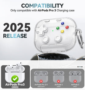 Polislime AirPods Pro 3 case with safety lock keeps pods secure during transport.
