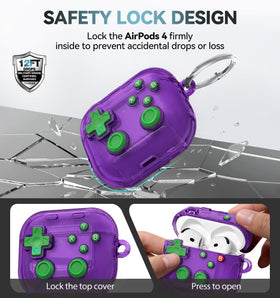 Polislime AirPods 4 case clear purple in hand feel and compact protection